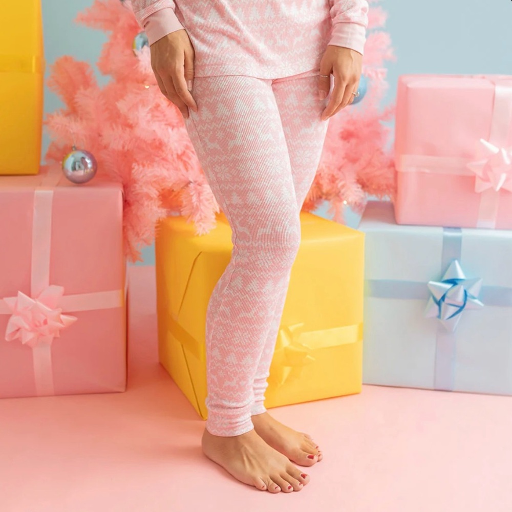 NWT Posh Peanut Women’s Waffle Leggings I 2XL / Pink